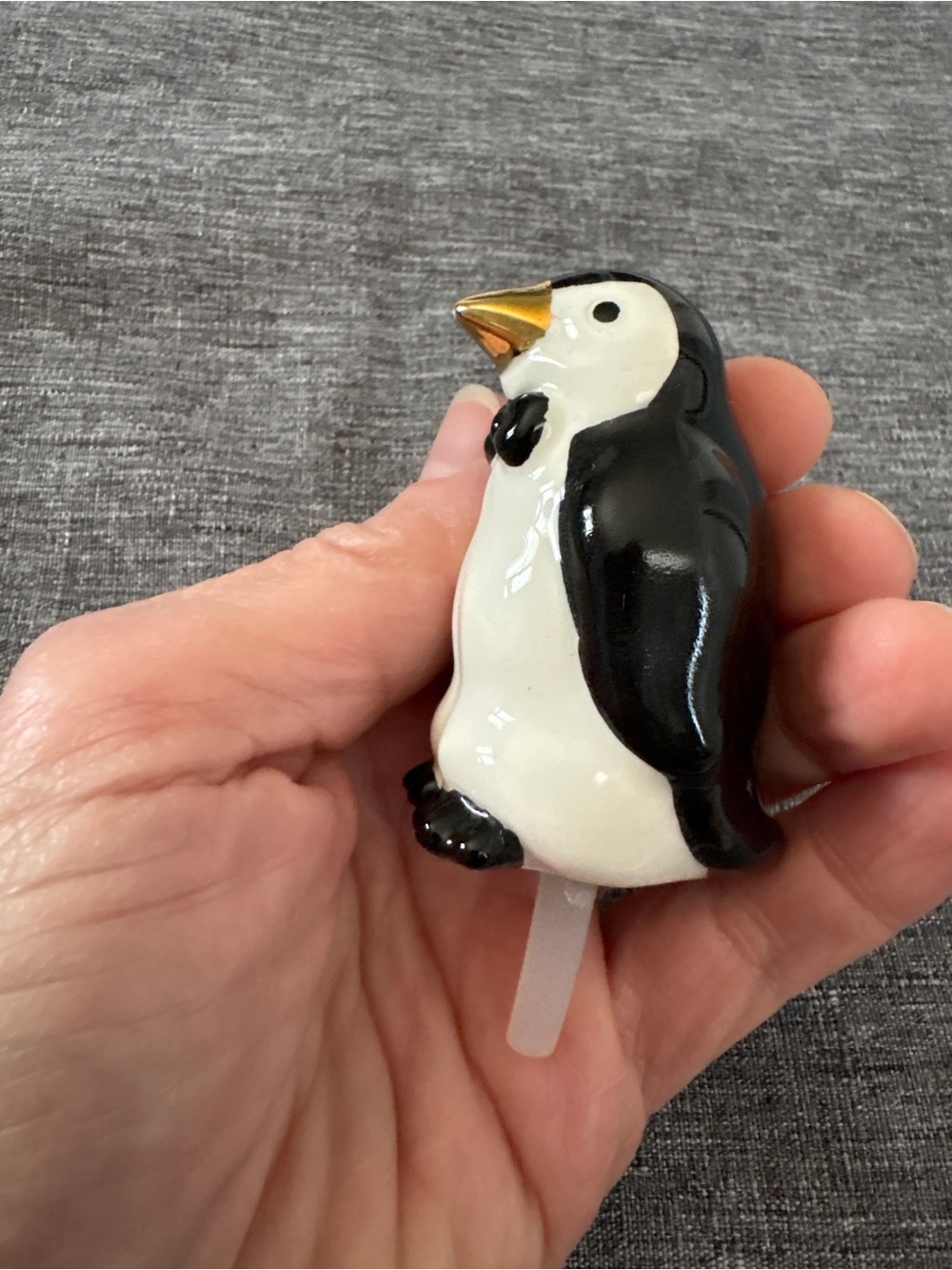 Nora Fleming Mini Penguin with Gold Beak